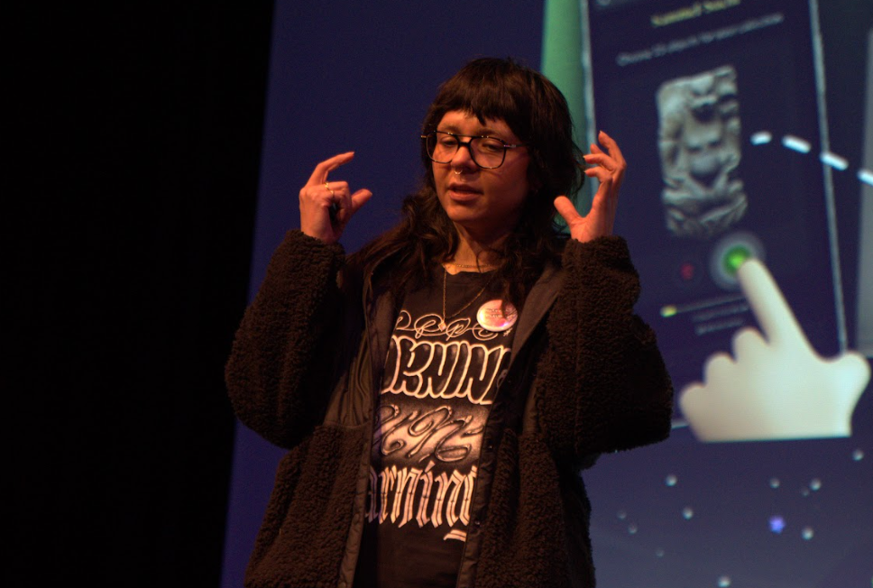 Claudia Miranda teaching a workshop at Gray Area San Francisco